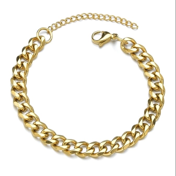 Stainless Steel Cuban Chain Bracelet