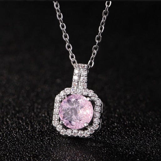Colorful Gemstone Halo Pendant