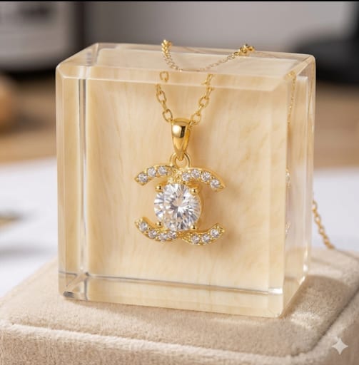Interlocking 'C' Pendant Necklace