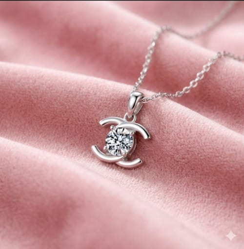 Interlocking 'C' Pendant Necklace