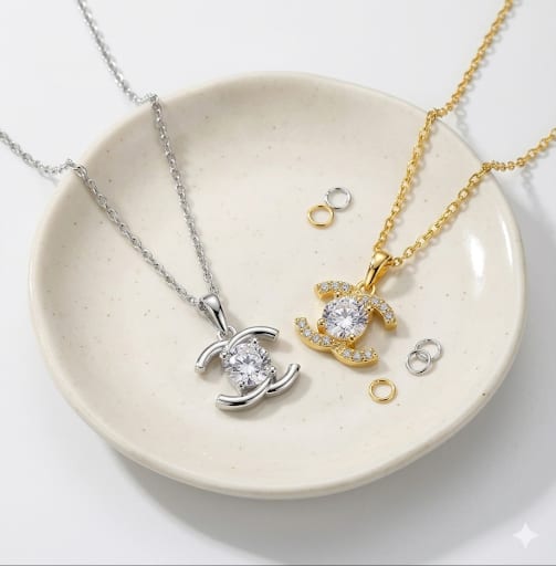 Interlocking 'C' Pendant Necklace