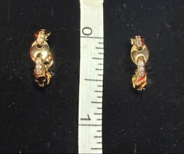 Gold Mariner Link Hoop Earrings