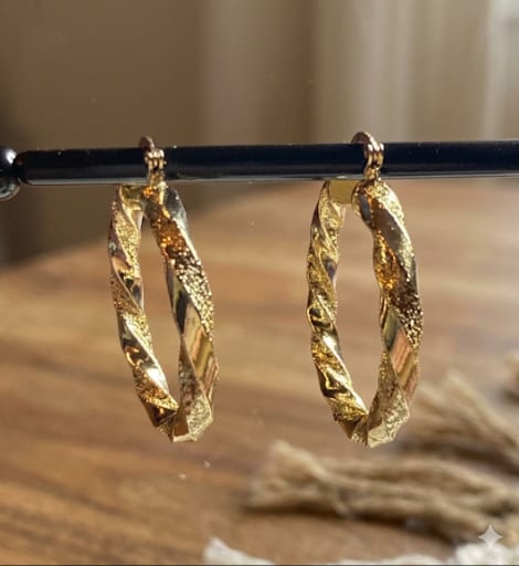 Twisted Textured Hoop Earrings