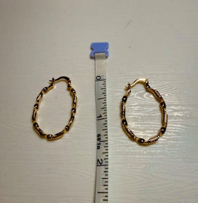 Twisted Textured Gold Hoop Earrings