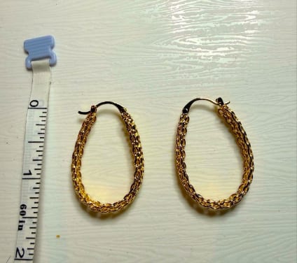 Wire Crochet Gold Hoop Earrings